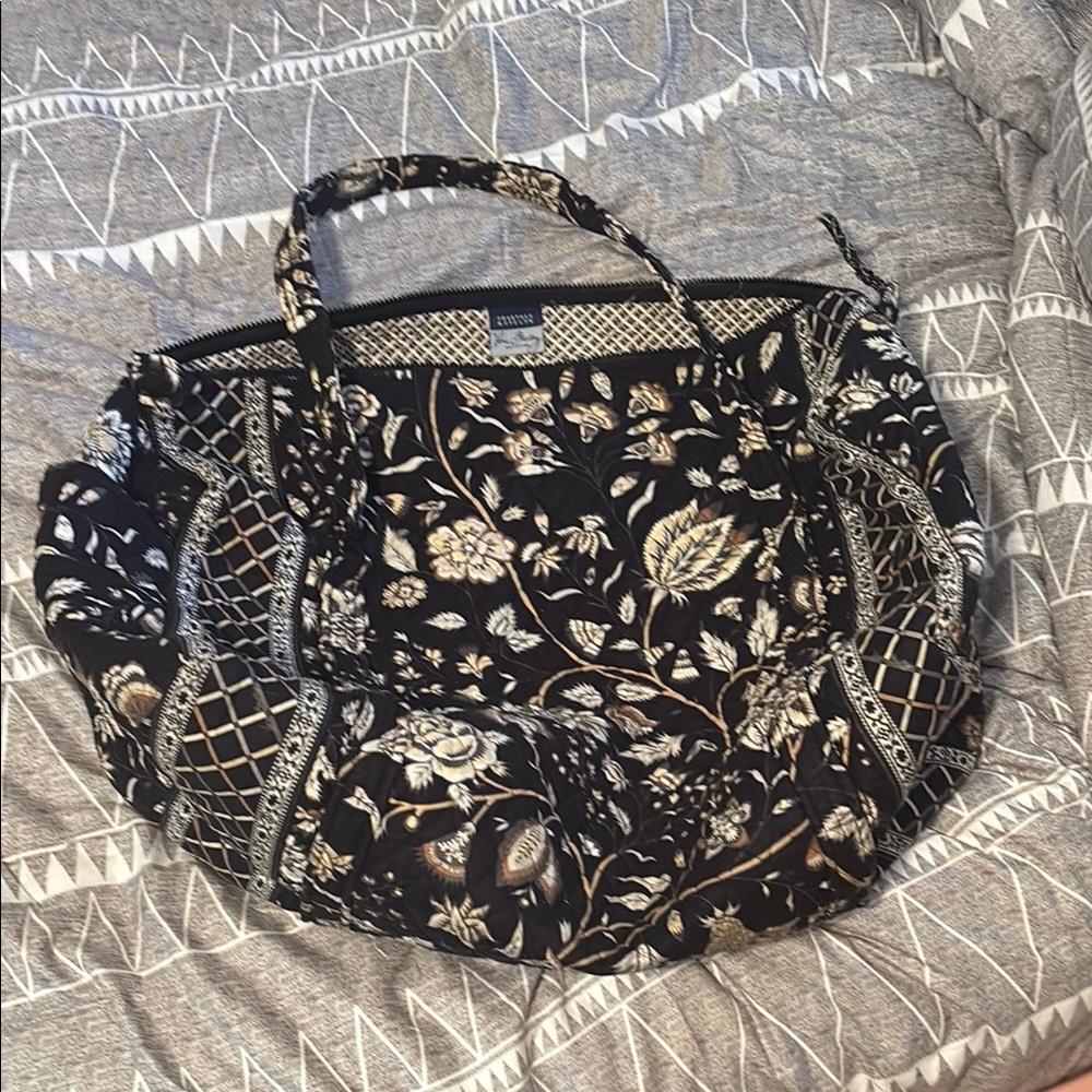 Vera Bradley Black Floral Women's Weekender Bag